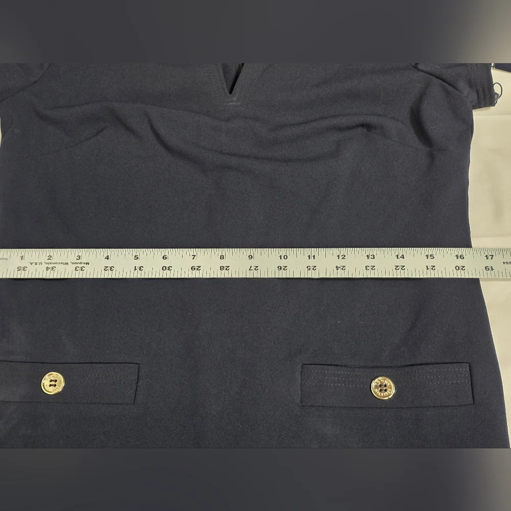 Tommy Hilfiger Scuba Crepe Sheath Dress In Navy Womens Size 8 New With Tags - Picture 5 of 12